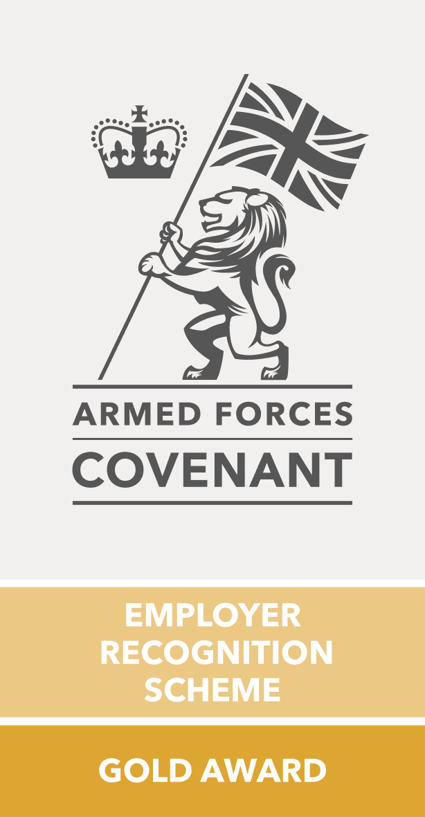 Armed Forces Covenant Employer Recognition Scheme gold award