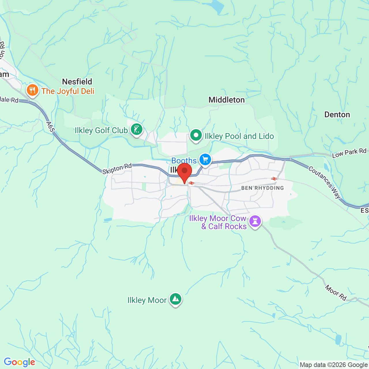 Map showing location of 20 The Grove, Ilkley, United Kingdom, LS29 9EG