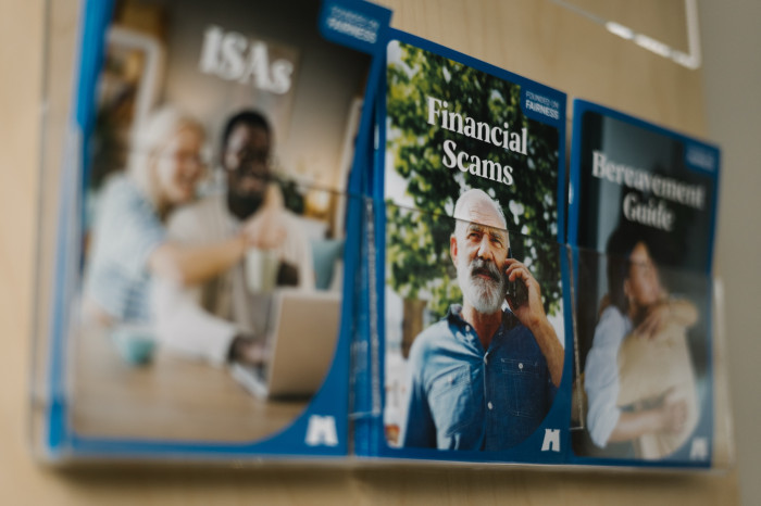 Financial Wellbeing document in branch for customer use.