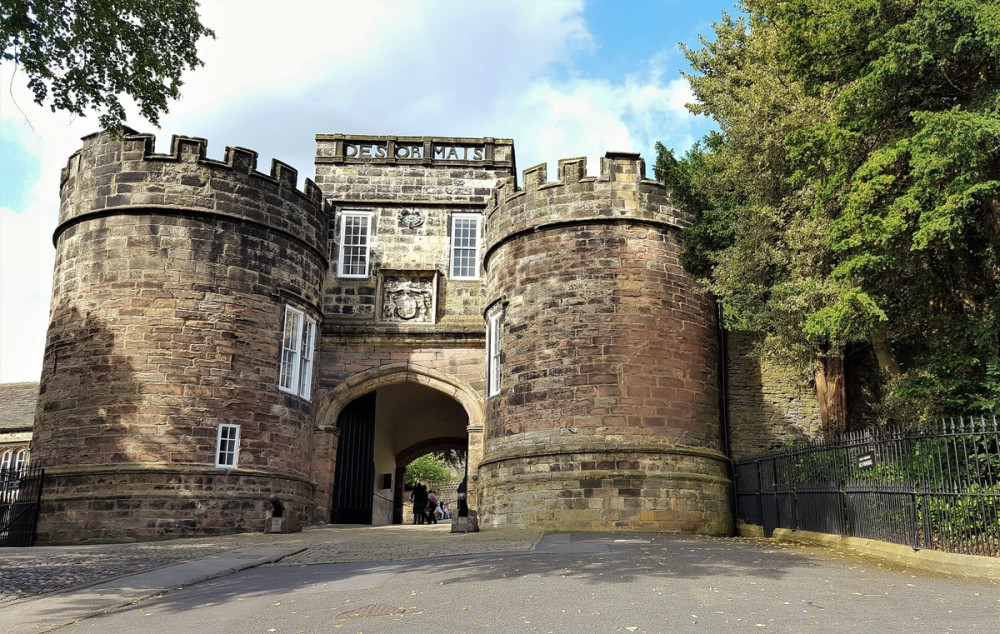 Exterior shot of Skipton castle.