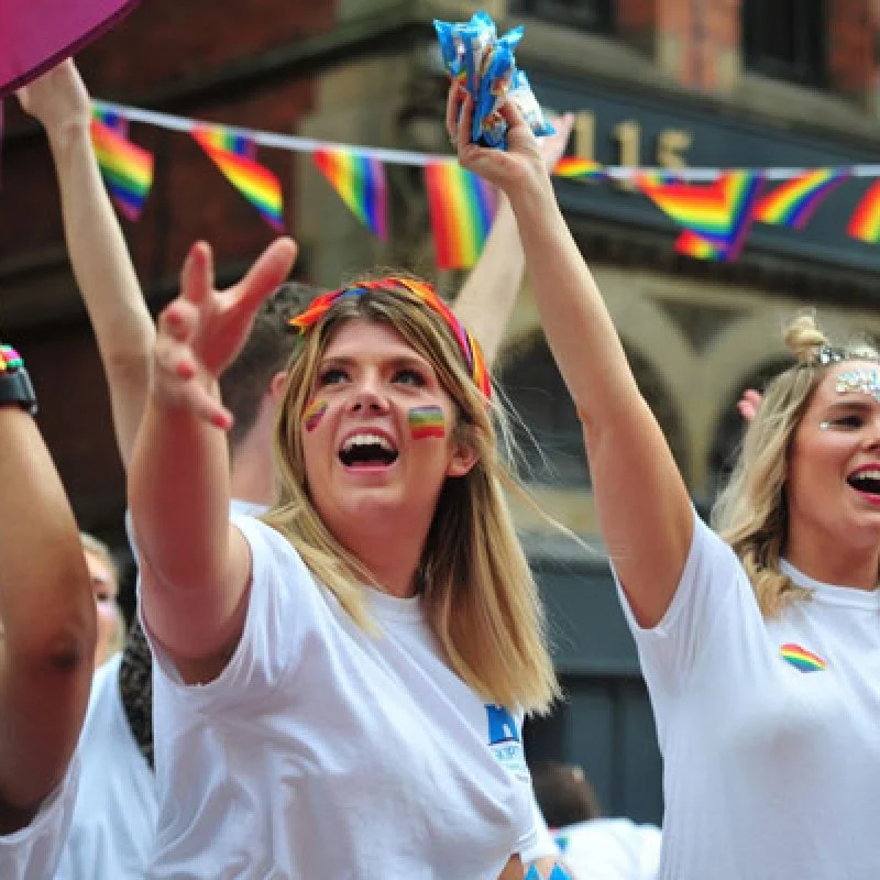 Skipton colleagues celebrating Pride events.